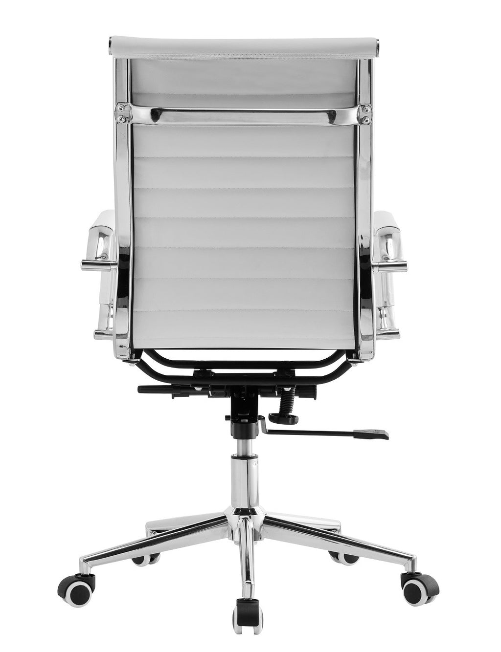 Sillón de oficina OLIVER, giratorio, regulación de altura, basculante profundo, similpiel blanca