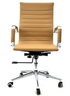 Sillón de oficina OLIVER, giratorio, regulación de altura, basculante profundo, similpiel marrón claro