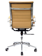 Sillón de oficina OLIVER, giratorio, regulación de altura, basculante profundo, similpiel marrón claro