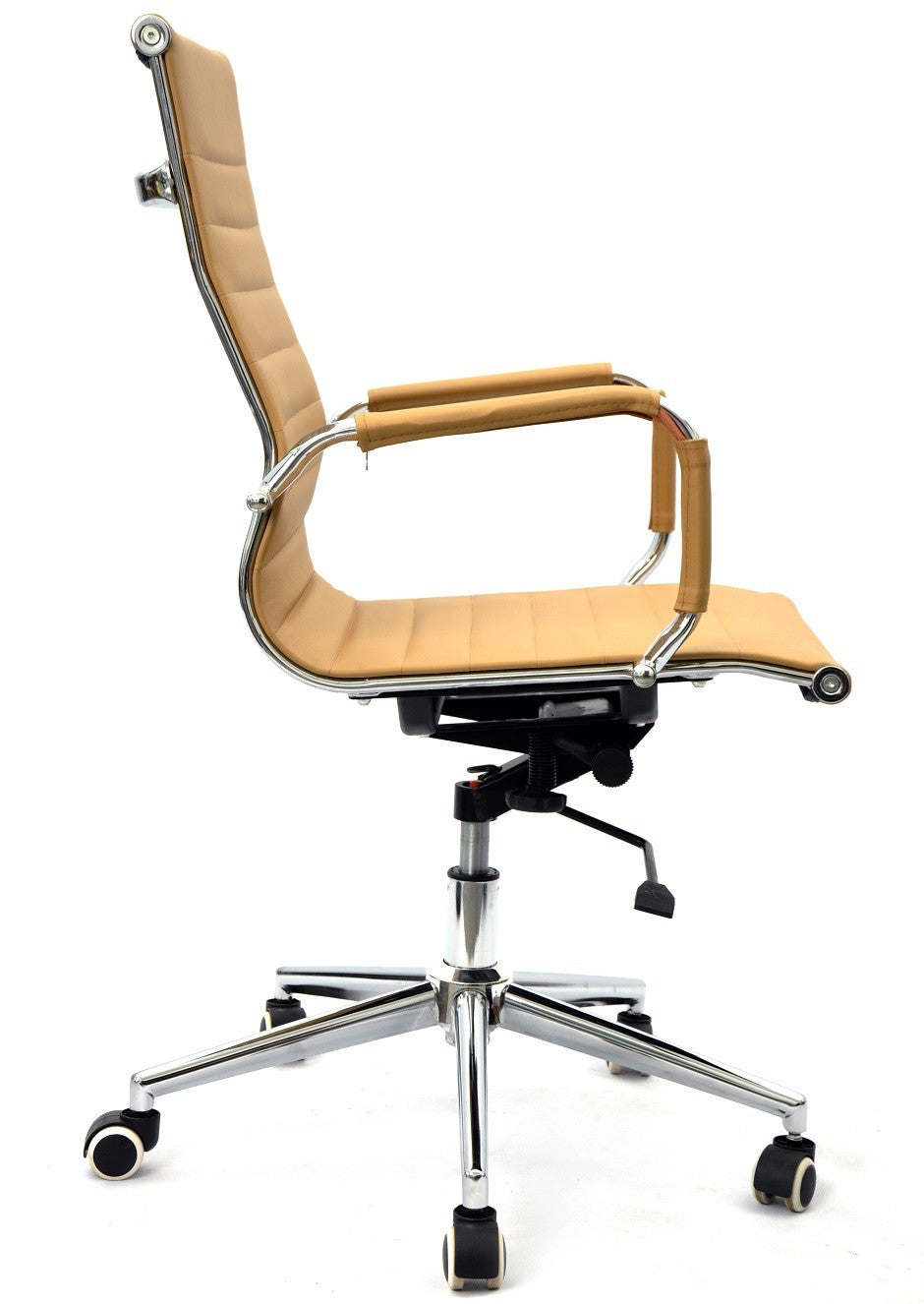 Sillón de oficina OLIVER, giratorio, regulación de altura, basculante profundo, similpiel marrón claro