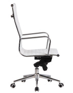 Sillón de oficina ROTERDAM, alto, similpiel blanca