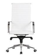 Sillón de oficina ROTERDAM, alto, similpiel blanca
