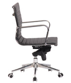 Sillón de oficina ROTERDAM, giratorio, similpiel negra