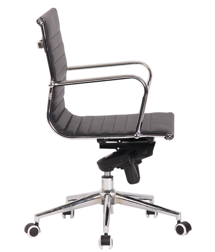 Sillón de oficina ROTERDAM, giratorio, similpiel negra