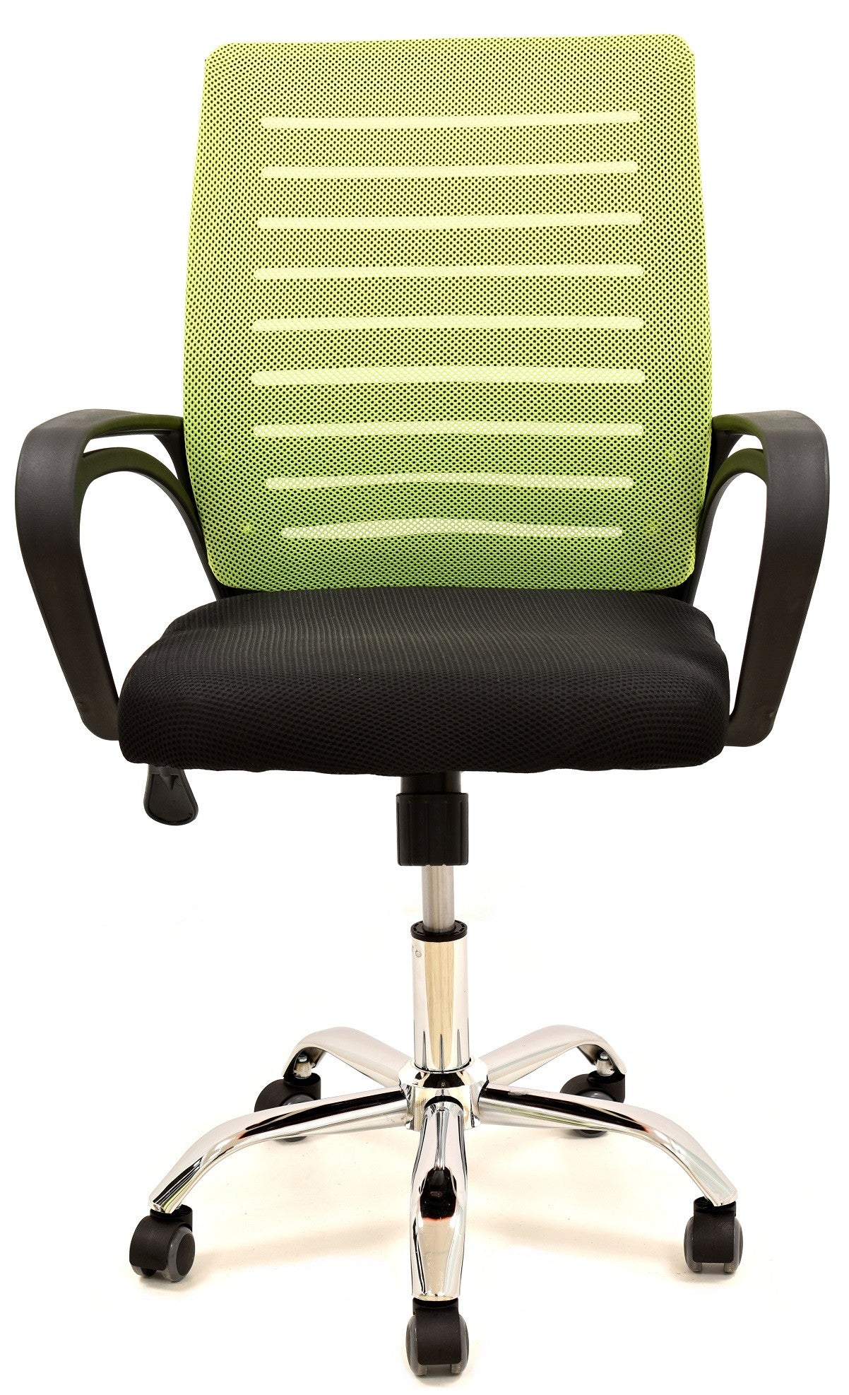 Sillón de oficina SUNSET, negro,regulación de altura, basculante, malla verde pistacho, tejido negro