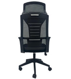 Sillón de oficina UTRECH, alto, negro, malla y tejido negro