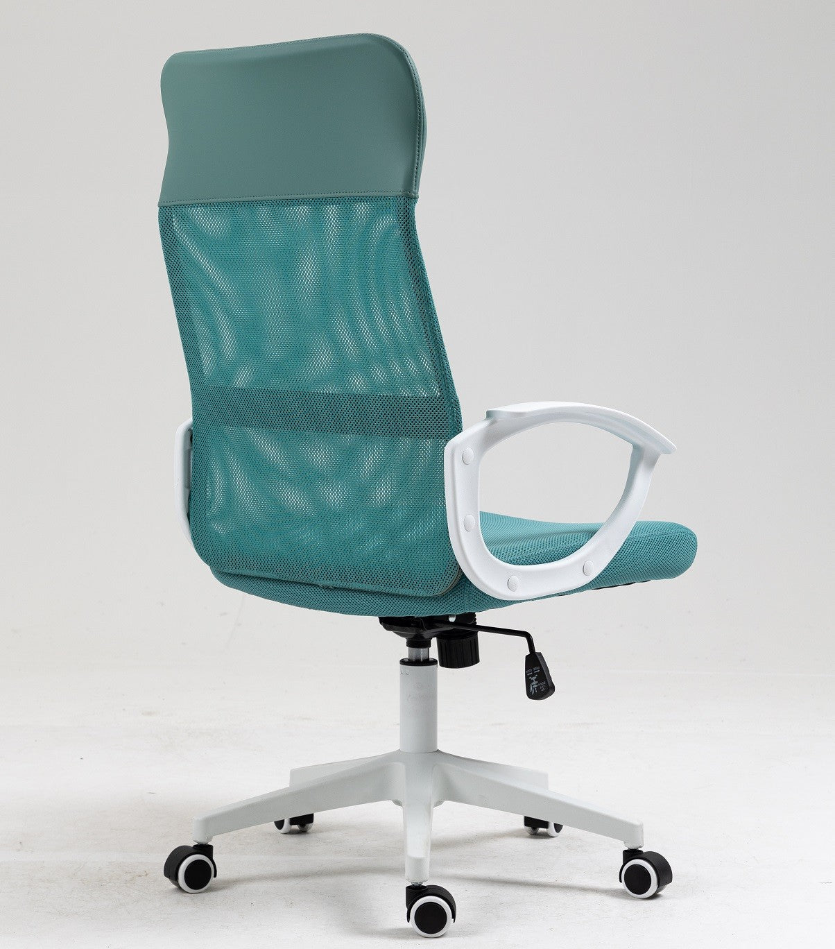 Sillón de oficina VERTON, blanco, malla y asiento verde
