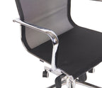 Sillón de oficina ZURICH, giratorio, malla negra