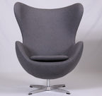 Sillón EG, fibra de vidrio, basculante, tapizado cachemir gris oscuro