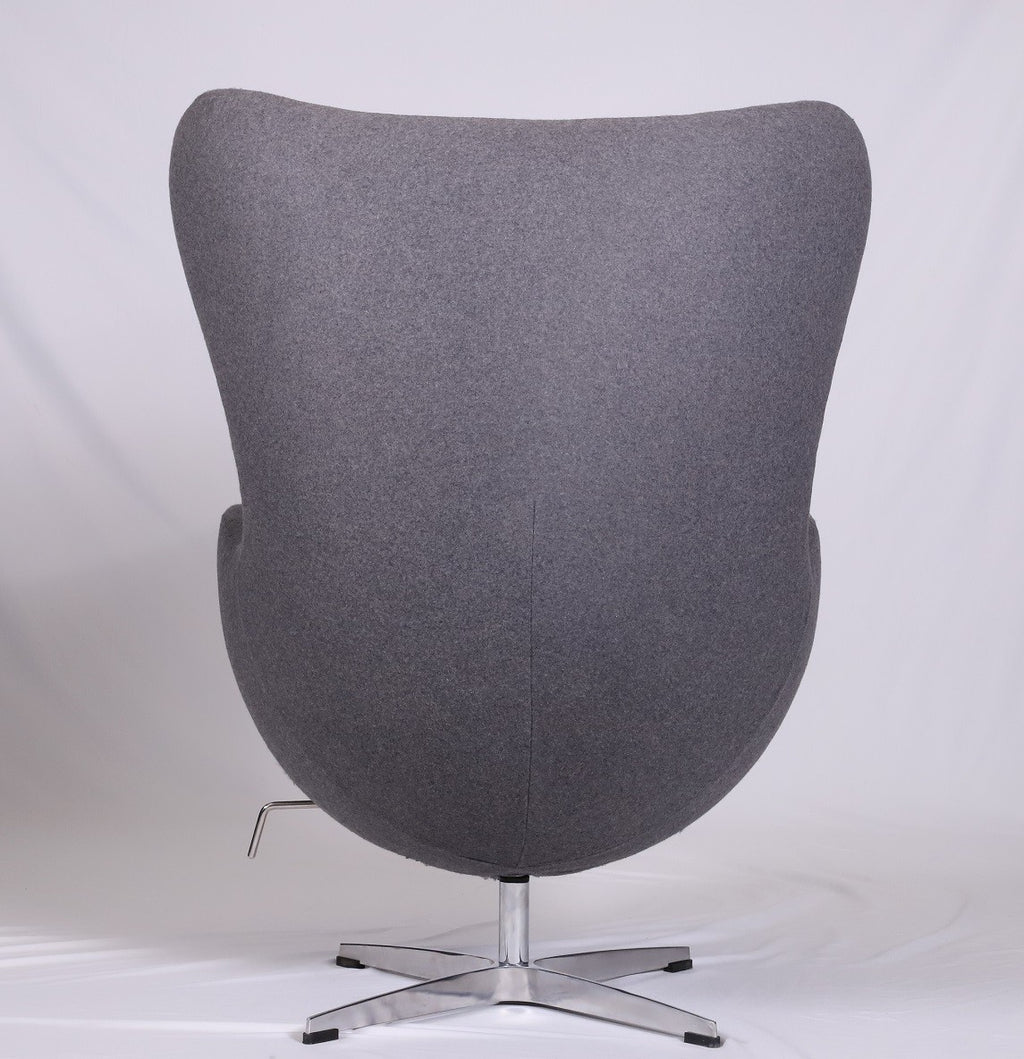 Sillón EG, fibra de vidrio, basculante, tapizado cachemir gris oscuro