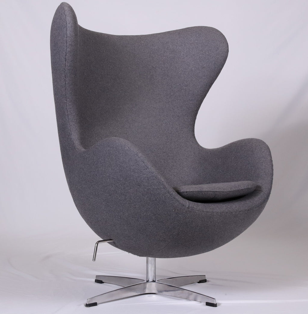 Sillón EG, fibra de vidrio, basculante, tapizado cachemir gris oscuro