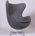 Sillón EG, fibra de vidrio, basculante, tapizado cachemir gris oscuro
