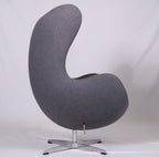 Sillón EG, fibra de vidrio, basculante, tapizado cachemir gris oscuro