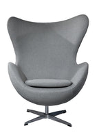 Sillón EG, fibra de vidrio, basculante, tapizado cachemir gris