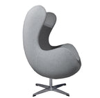 Sillón EG, fibra de vidrio, basculante, tapizado cachemir gris
