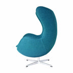 Sillón EG (TE), fibra de vidrio, basculante, tapizado cachemir turquesa