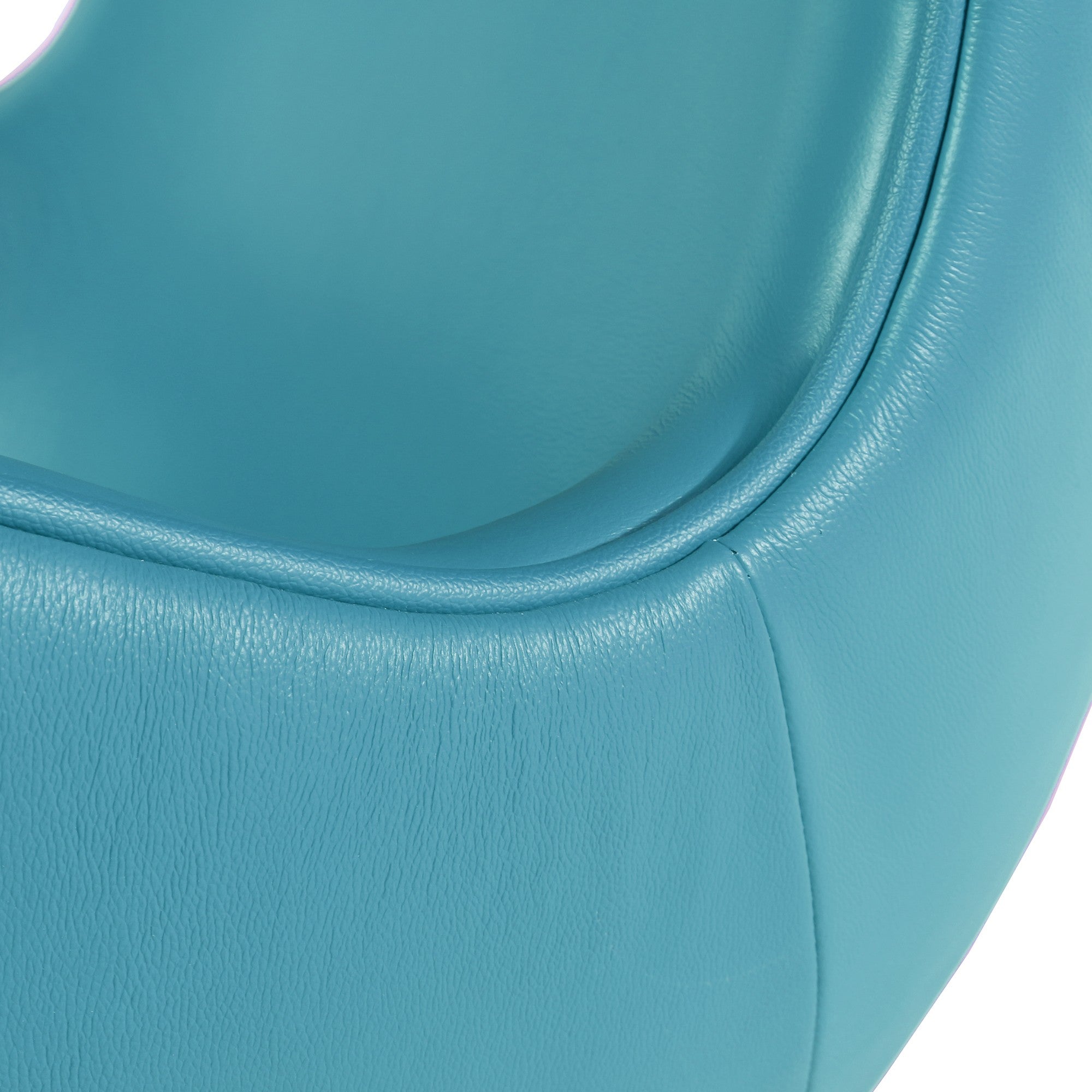 Sillón EG (TE), fibra de vidrio, basculante, tapizado similpiel turquesa
