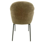 Sillón GIORGIO, metal, tapizado chenilla marrón visón