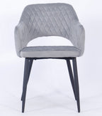 Sillón HONORIO, metal, tapizado velvet 19 gris