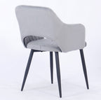 Sillón HONORIO, metal, tapizado velvet 19 gris
