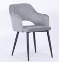 Sillón HONORIO, metal, tapizado velvet 19 gris