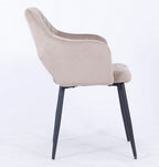 Sillón HONORIO, metal, tapizado velvet 8 marrón visón