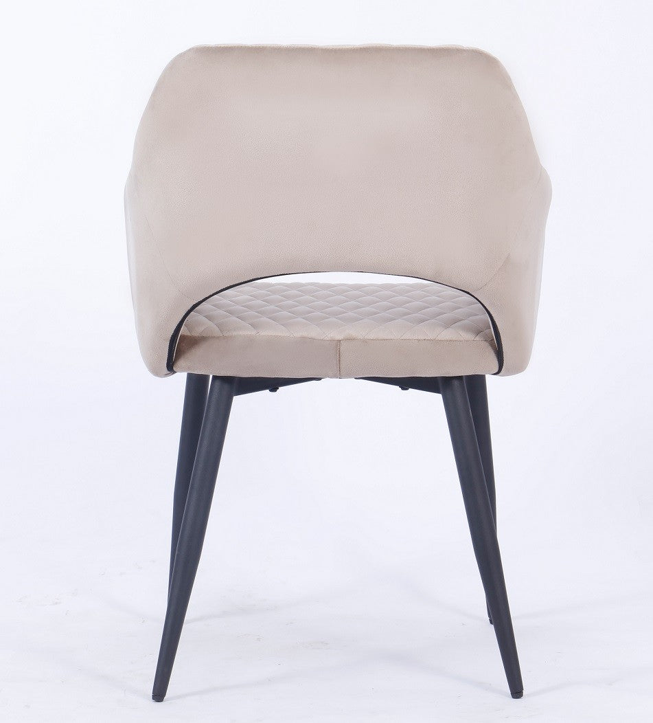 Sillón HONORIO, metal, tapizado velvet 8 marrón visón