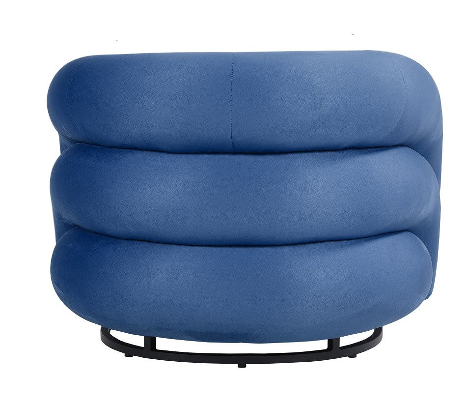 Sillón KARLOVY, tapizado velvet azul