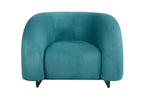 Sillón KARLOVY, tapizado velvet turquesa