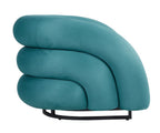 Sillón KARLOVY, tapizado velvet turquesa