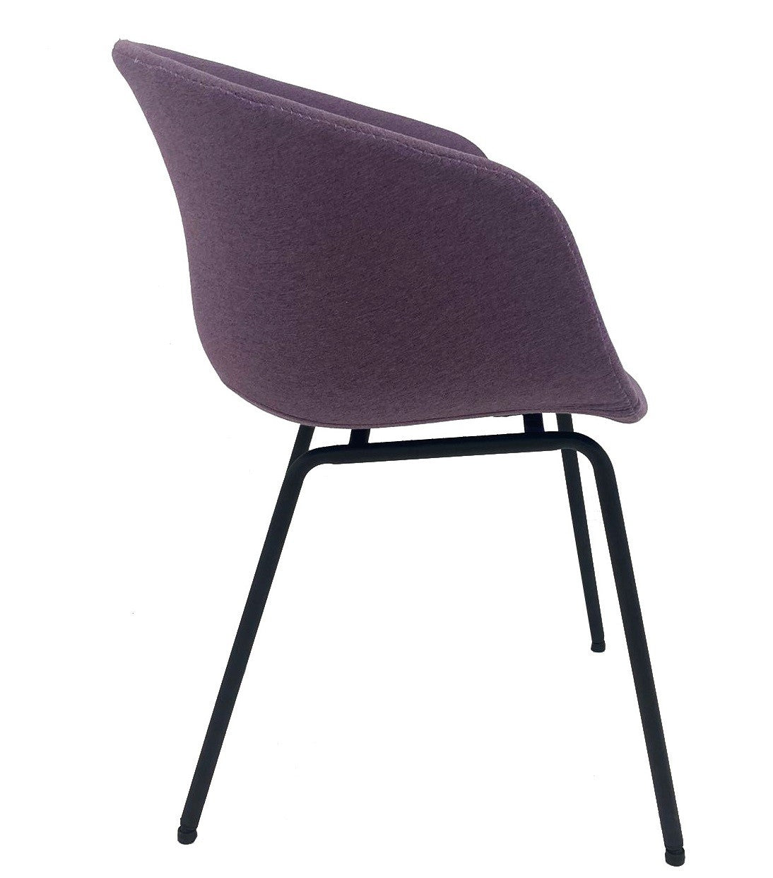 Sillón KIEL, metal, tapizado tejido rosa