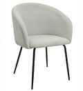 Sillón LAUREN, metal, tapizado tejido linen gris claro