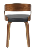 Sillón LOARRE, fijo, madera, similpiel negra