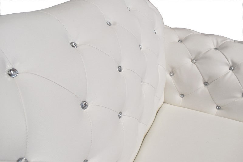 Sillón LOREN, similpiel blanca