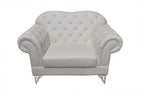Sillón LOREN, similpiel blanca