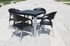 Sillón MOON, aluminio, polipropileno negro*