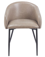 Sillón PELAYO, metal, similpiel vintage gris