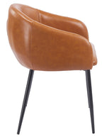 Sillón PELAYO, metal, similpiel vintage marrón