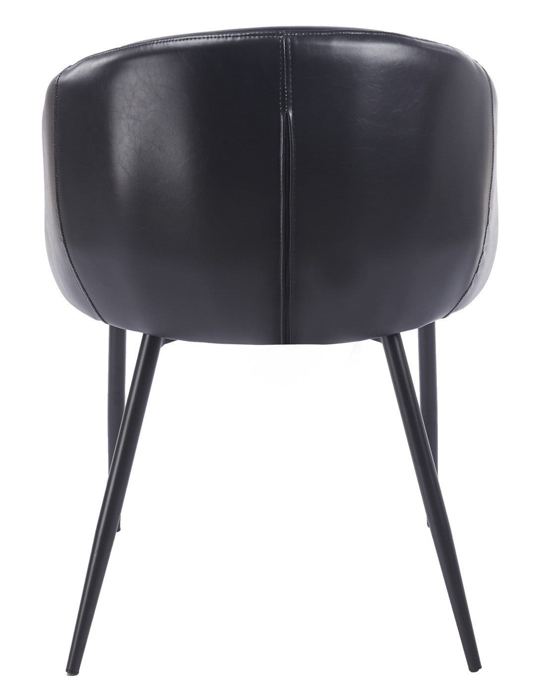 Sillón PELAYO, metal, similpiel vintage negra