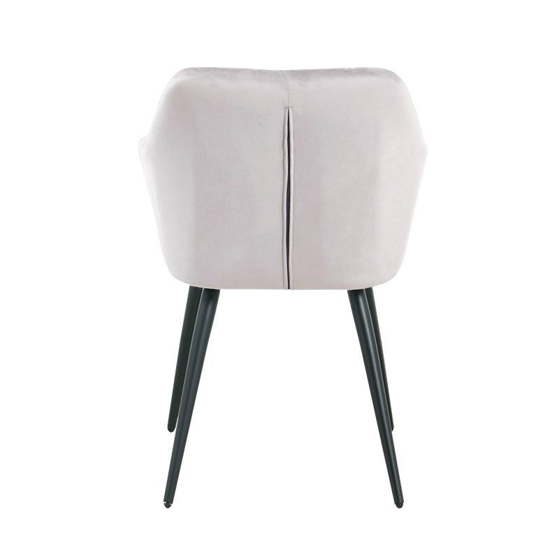 Sillón ROLANDO, metal, tapizado velvet 13 gris claro