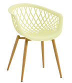 Sillón STRAUSS, metal, polipropileno amarillo pastel