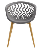 Sillón STRAUSS, metal, polipropileno gris oscuro