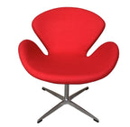 Sillón SW, tapizado en tejido cachemira rojo