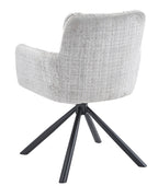 Sillón VADUZ, metal, giratorio, tapizado tejido cremona gris