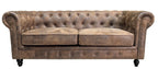 Sofá CHESTER PREMIUM, 3 plazas, similpiel vintage