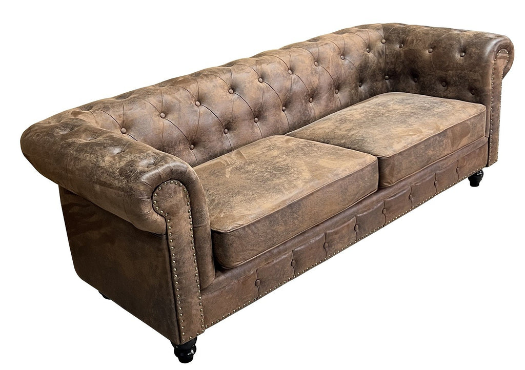 Sofá CHESTER PREMIUM, 3 plazas, similpiel vintage