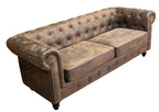 Sofá CHESTER PREMIUM, 3 plazas, similpiel vintage