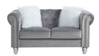 Sofá CHESTER STYLE, 2 plazas, tapizado velvet gris 27