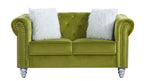 Sofá CHESTER STYLE, 2 plazas, tapizado velvet verde 38