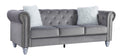 Sofá CHESTER STYLE, 3 plazas, tapizado velvet gris 27